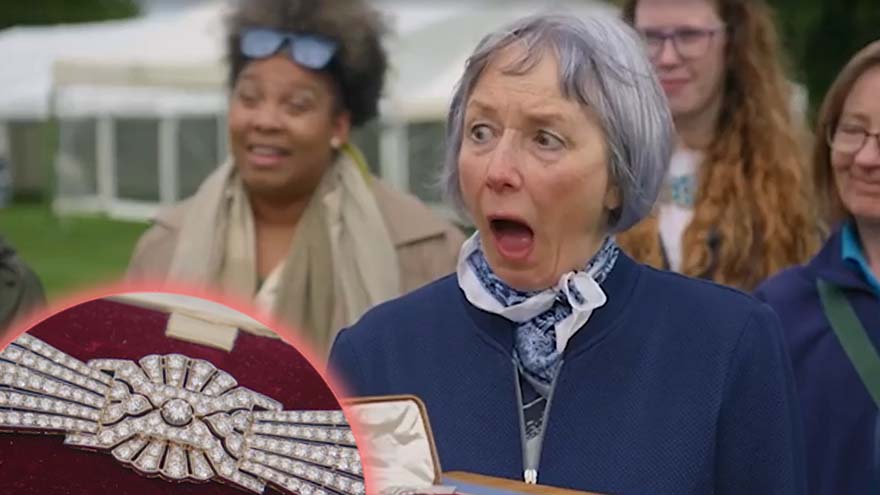 Antiques Roadshow guest in tears over true value of ‘stunning’ diamond brooch