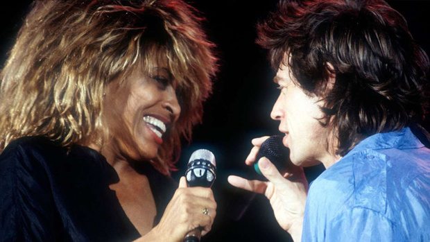 Tina Turner and Mick Jagger. Photo / Peter Carrette Archive/Getty Images