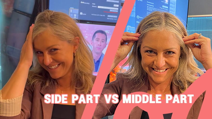Hair trend: Middle part vs side part