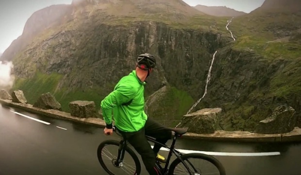 Riding a bike at 80 KPH ...backwards!