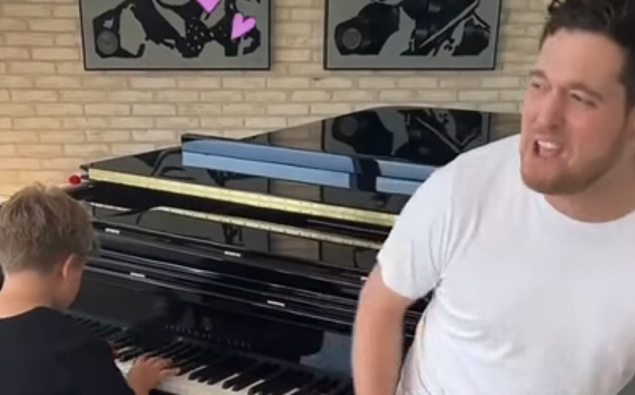 Michael Bublé performs beautiful duet of 'I'll Never Not Love You' with son  Noah