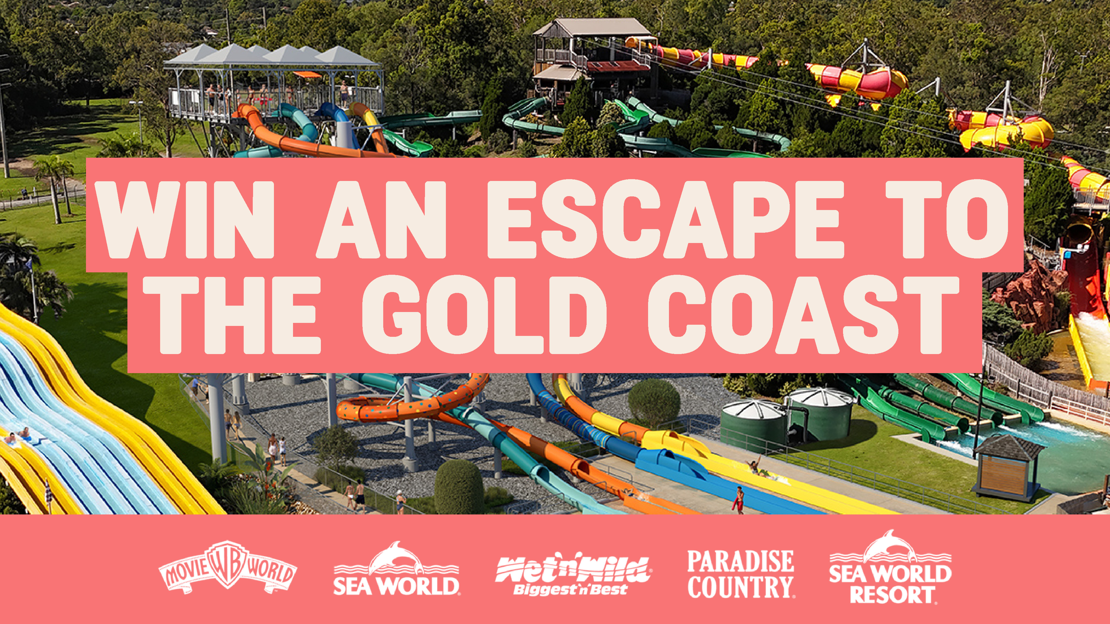 Win an escape to the Gold Coast with passes to all four Village Roadshow Theme Parks