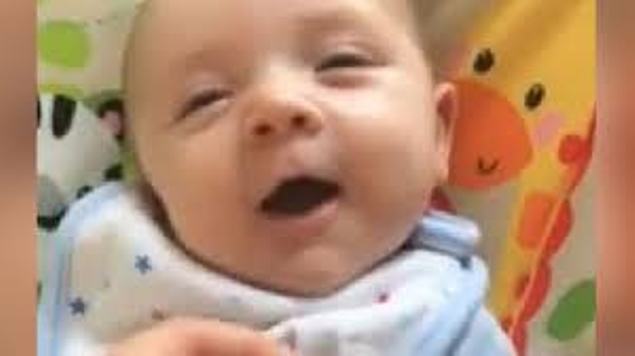 Seven Week Old Baby Says Hello!