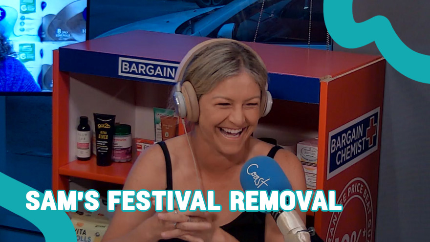 Sam gets kicked out of festival VIP area