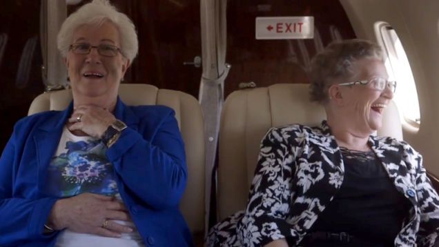 Two Grandmothers Catch A Flight For The First Time