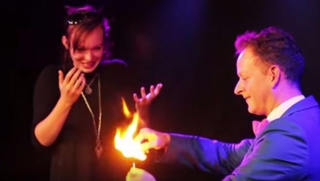 Illusionist  Pops The Question With An Awesome Trick!