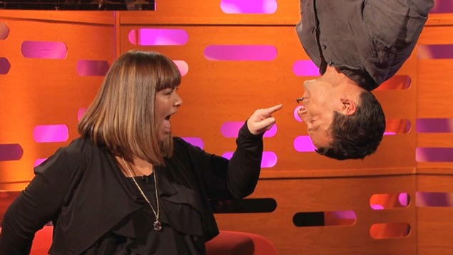 Dawn French And Bear Grylls: The Spiderman Kiss