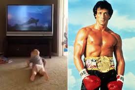 Baby Works Out Like Rocky