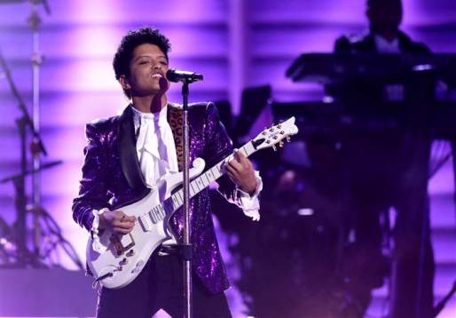 Bruno Mars Grammy Awards tribute to Prince