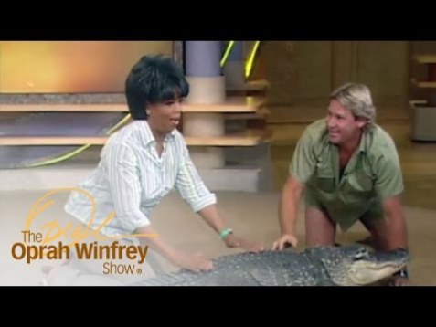 Steve Irwin and Bubba the alligator meet Oprah!
