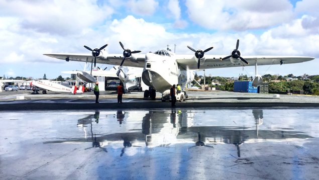Lorna's husband and the team restoring beloved seaplanes