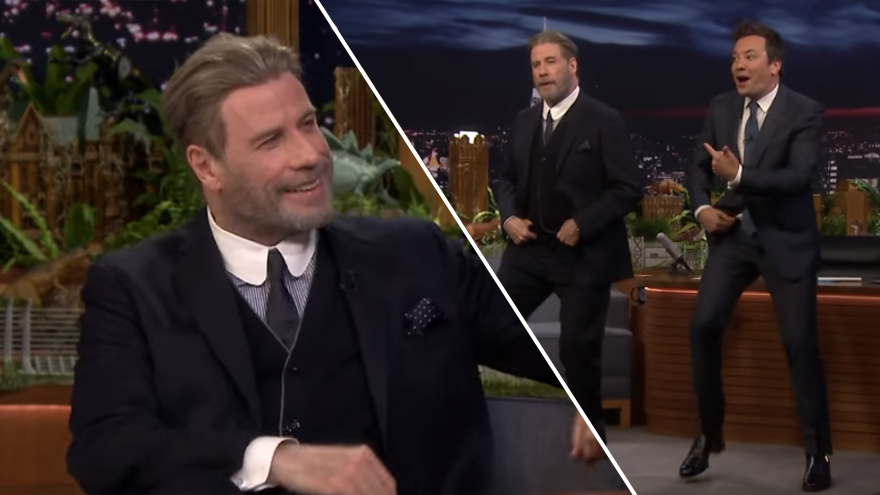 John Travolta revives 'Grease' Dance