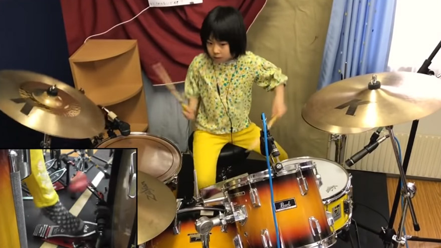 8-year-old drummer stuns Robert Plant with amazing cover of Led Zeppelin