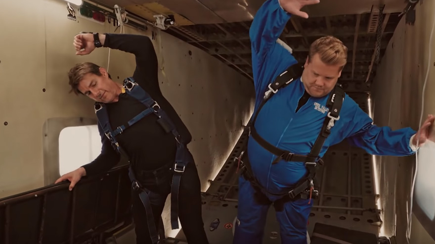 James and Tom go sky diving 