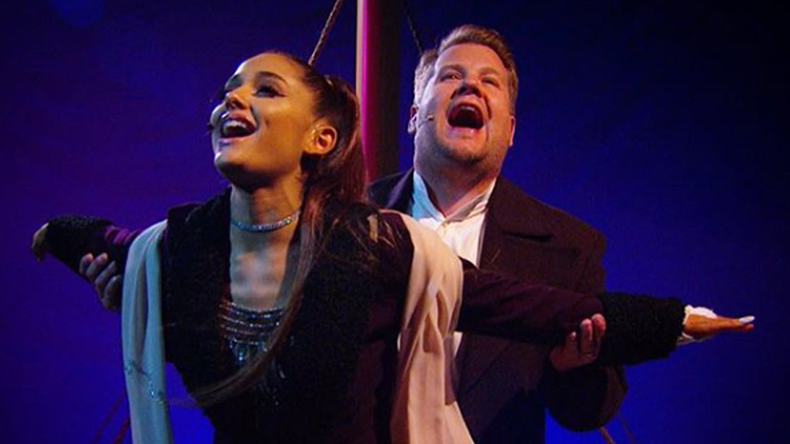 Watch Ariana Grande and James Corden perform the whole Titanic soundtrack