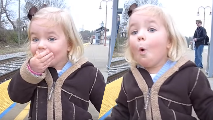 Madeline's adorable reaction 