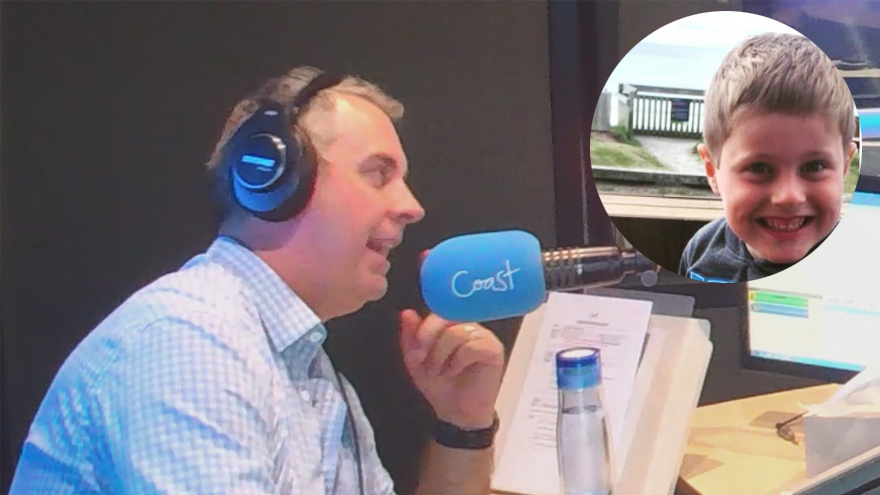 Jase's son on school holidays 