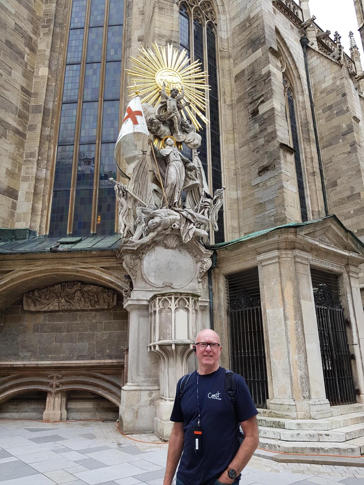 Outside St. Stephen's Cathedral in Vienna.