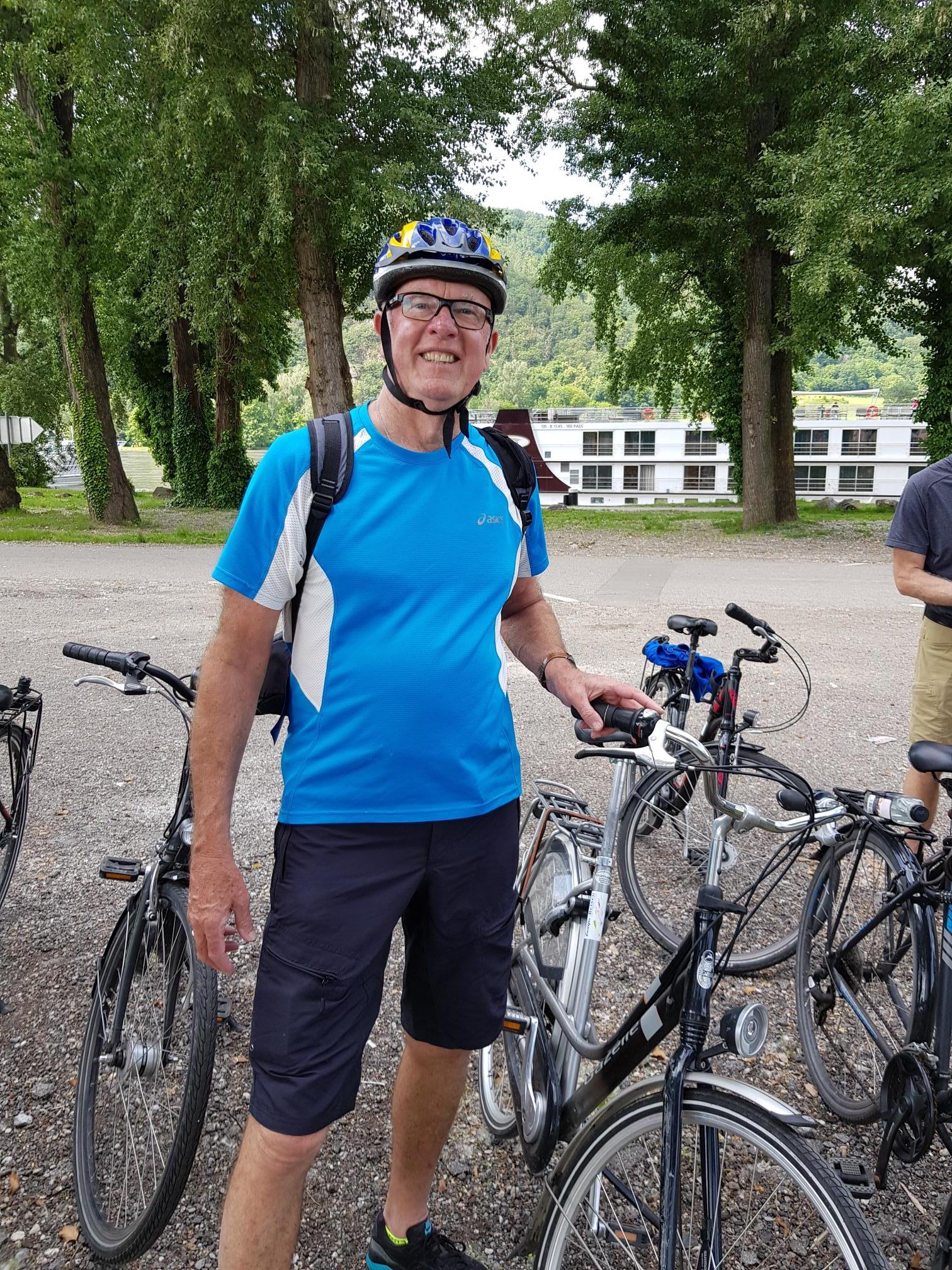 All ready for our 20k bike ride along the Danube, from Krems to Spitz.