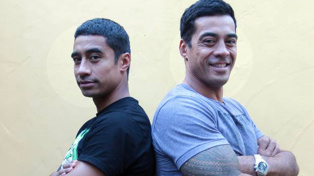 Pua Magasiva (left) and brother Robbie Magasiva in 2011. Photo / NZ Herald
