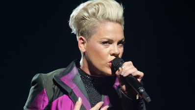 Pink Paiting Singer Pink has been named the most-played female artist of the 21st century