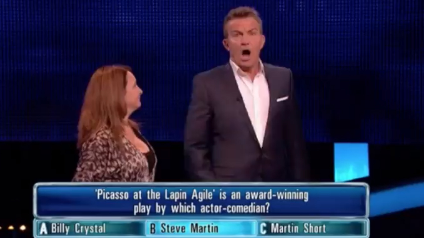 Bradley Walsh pulls The Chase contestant off-stage after she hilariously "broke the rules"