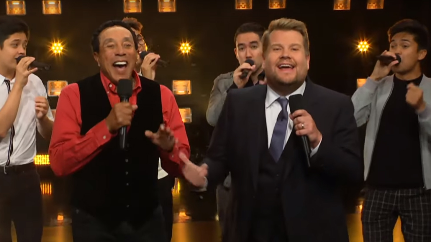 Smokey Robinson and James Corden perform STUNNING a capella cover of 'My Girl'