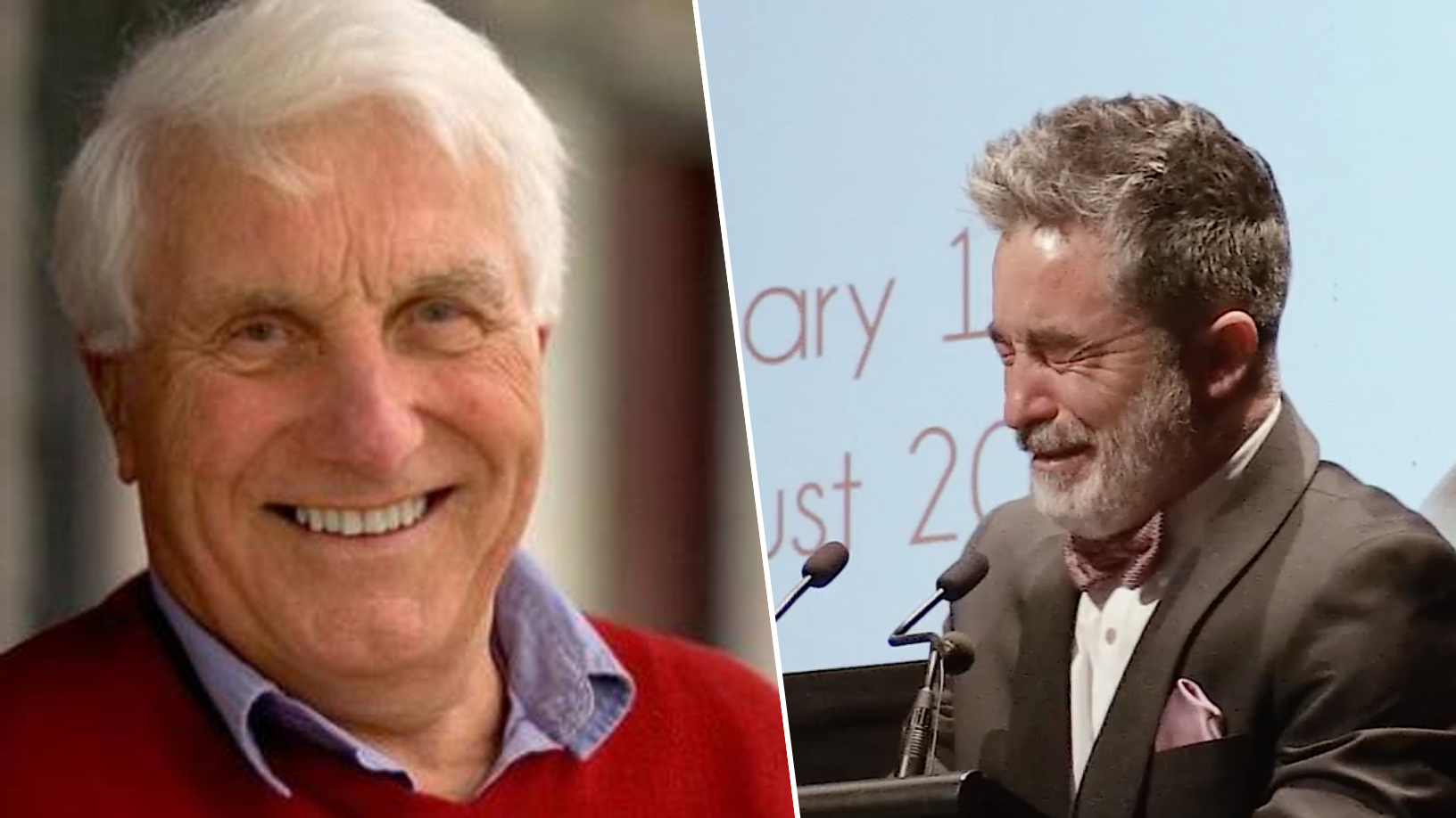 Comedian Dai Henwood pays emotional tribute to father Ray Henwood at his funeral