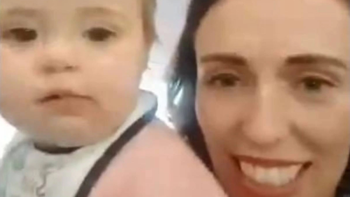 Jacinda Ardern and daughter Neve record sweet message for fellow plane passenger's daughter