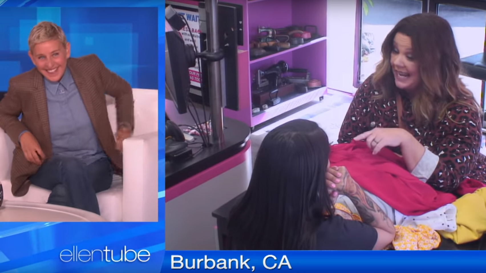 Melissa McCarthy and Ellen DeGeneres play hilarious hidden camera prank on drycleaner