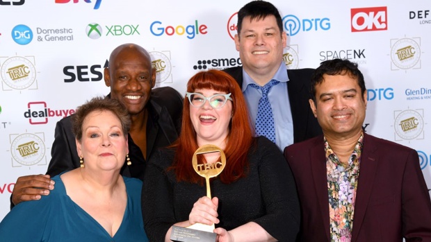 'The Chasers' pose with the award for Daytime Programme during the 2019 'TRIC Awards' / Getty Images