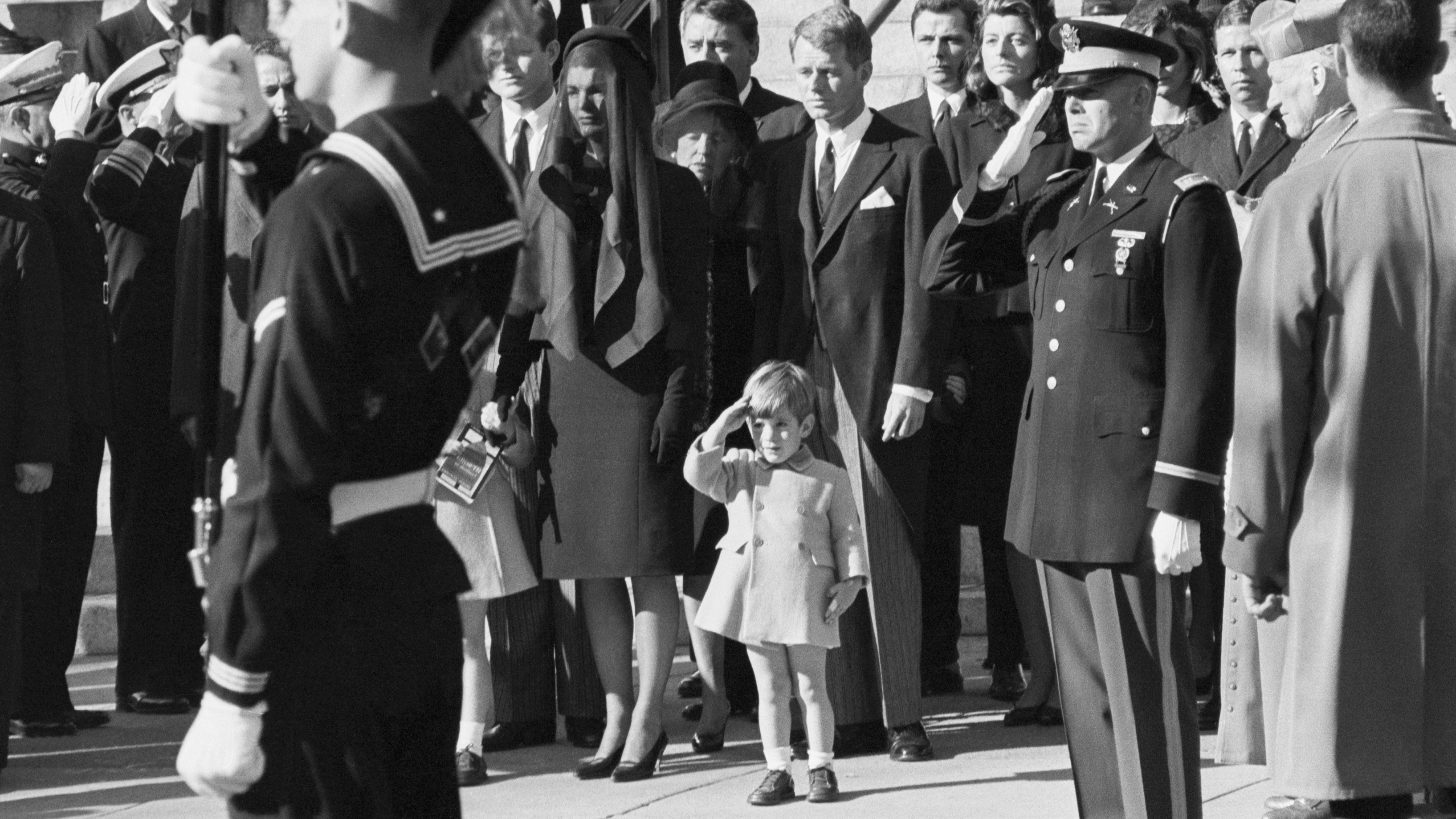 56 years on: The heartbreaking moment when three-year-old JFK Jr. saluted his dad's casket