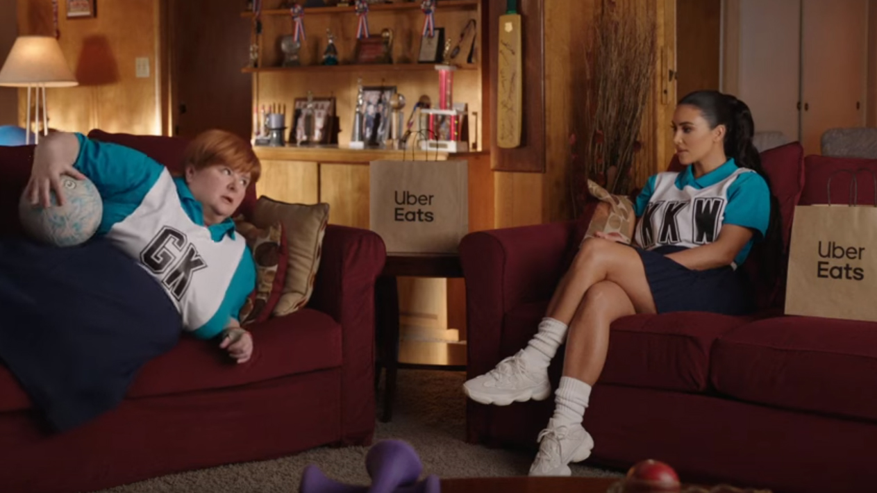 Kim Kardashian teams up with Sharon Strzelecki from 'Kath & Kim' for hilarious Uber Eats ad