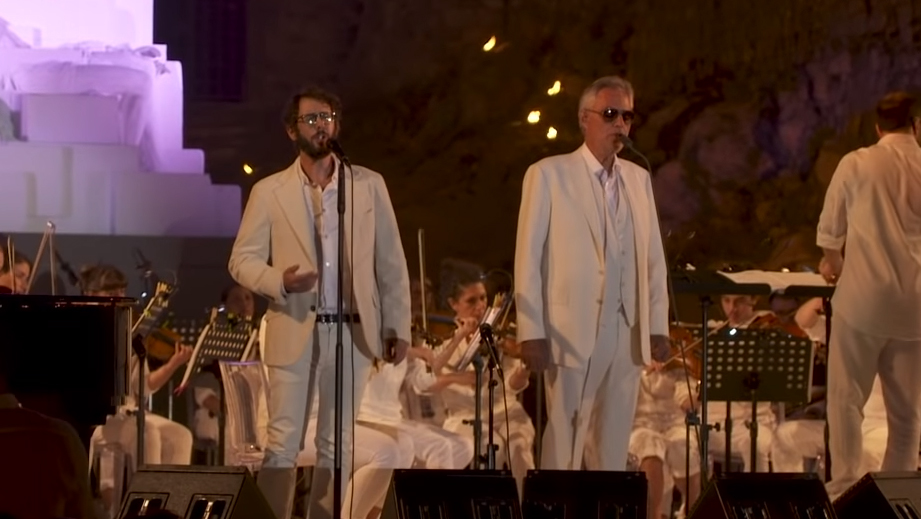 Andrea Bocelli and Josh Groban perform spine-chilling duet 'We Will Meet Once Again' live