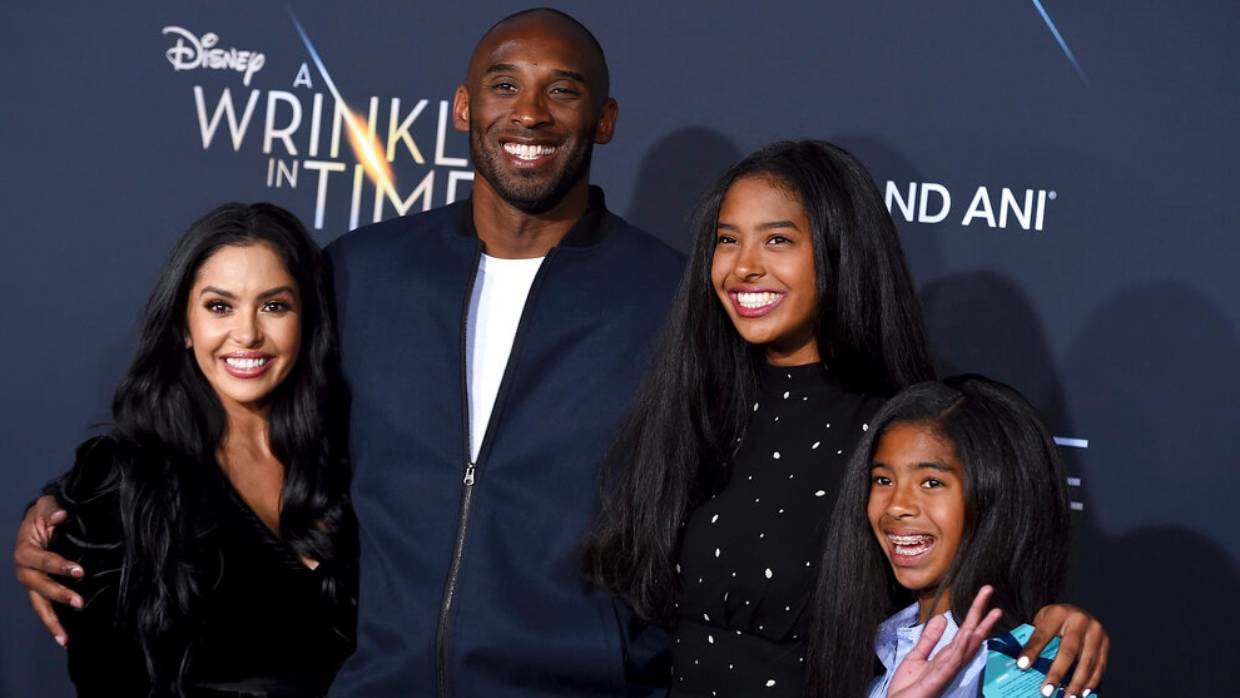 Vanessa Bryant, from left, Kobe Bryant, Natalia Bryant and Gianna Maria-Onore Bryant.