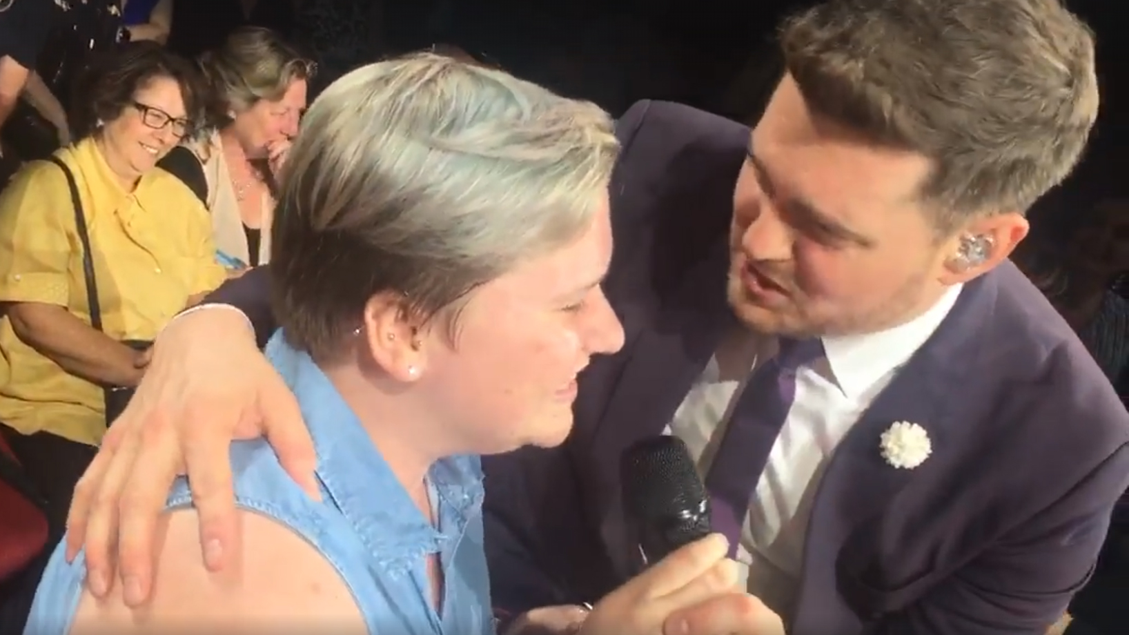 Michael Bublé is left speechless after Australian fan sings flawless rendition of 'Your Song' at concert