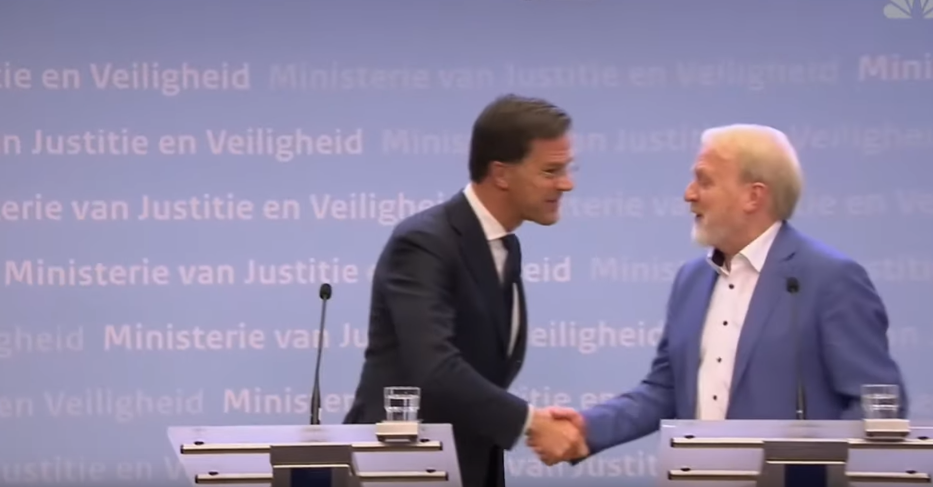 Dutch PM shakes hand with health expert, moments after telling citizens not to shake hands...