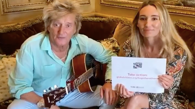 Sir Rod Stewart Performs Living Room Concert With Daughter Ruby In Aid Of World Health Organisation