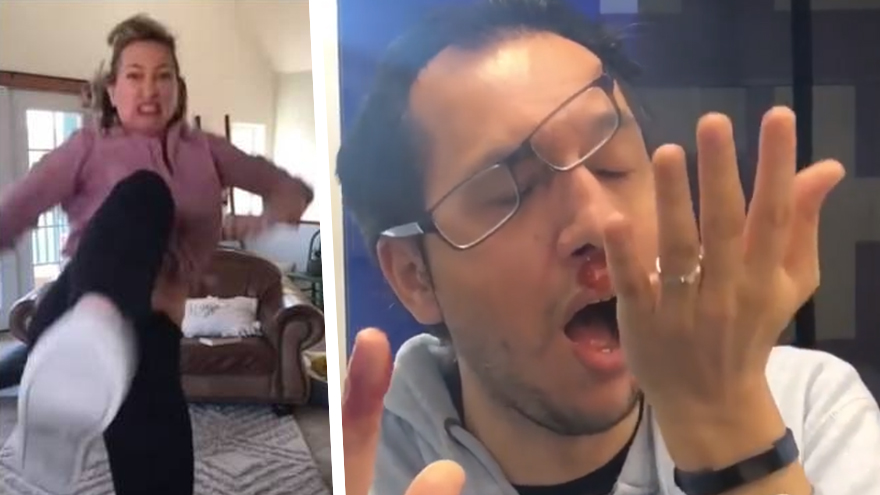 Mel & JT recreate Kiwi Zoe Bell's viral stunt video ... but it doesn't go to plan