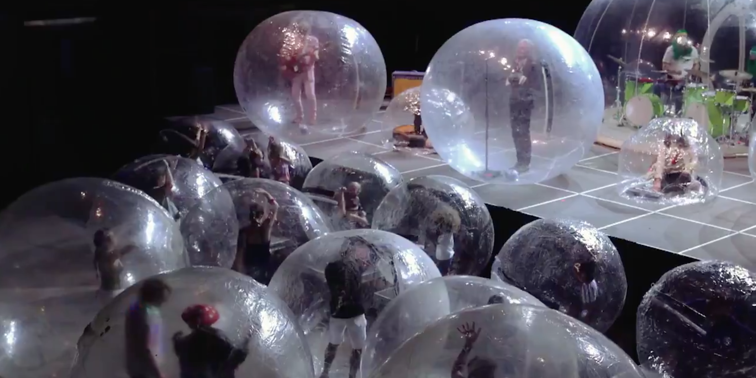 The Flaming Lips Perform Isolation Concert, Literally in a Bubble!