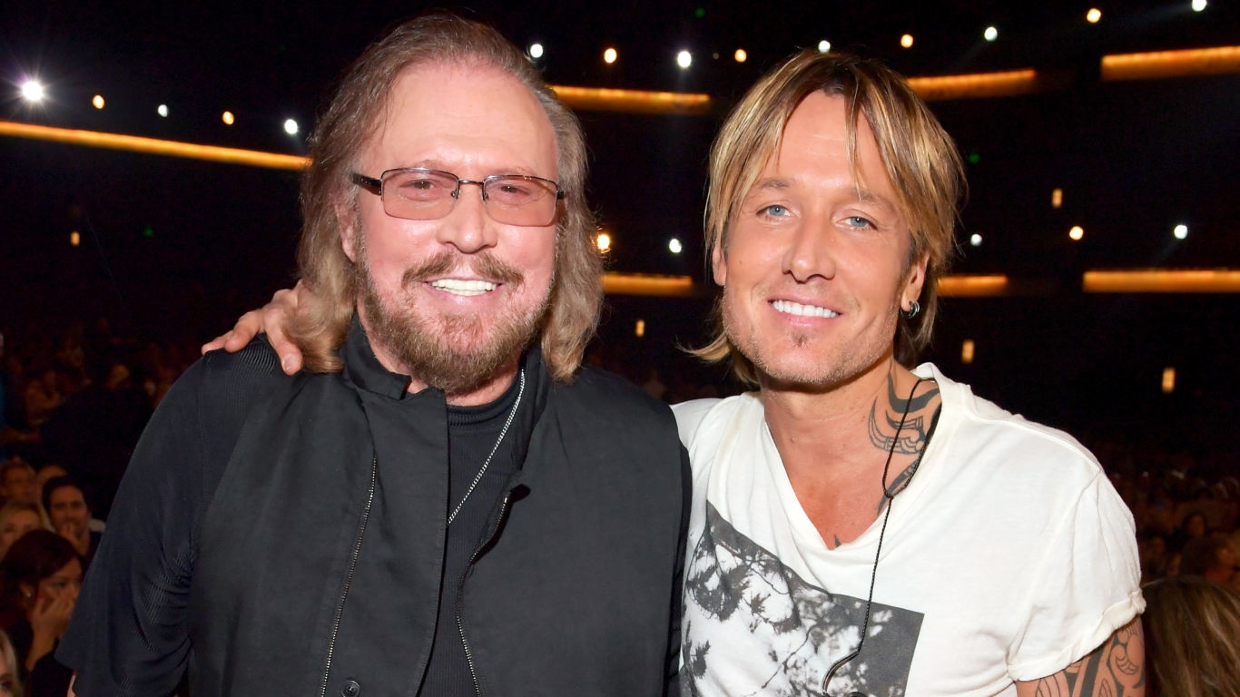 Barry Gibb and Keith Urban team up for country remake of 'I've Gotta Get a Message to You'