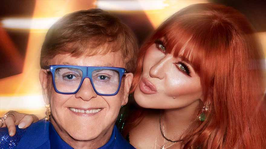 Sir Elton John has starred in new Christmas ad featuring Charlotte Tilbury and Kate Moss