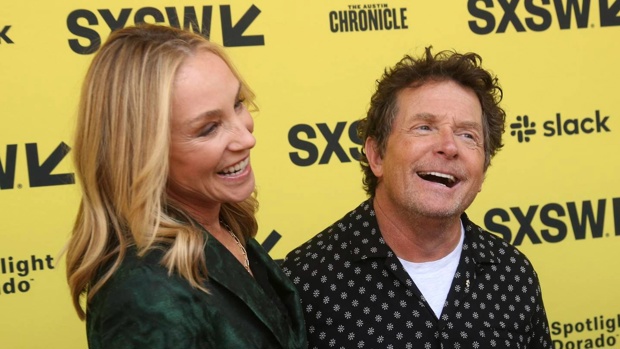 Michael J. Fox and Tracy Pollan at the world premiere Fox's doco Still: A Michael J. Fox Movie. Photo / AP
