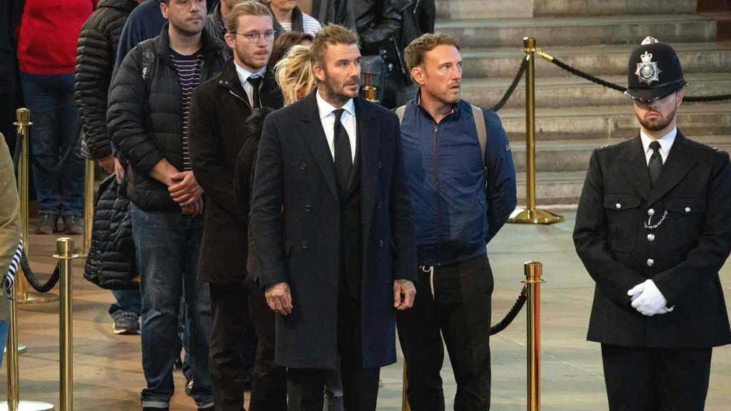 David Beckham queues for 12 hours to see Queen Elizabeth II's coffin at Westminster Hall