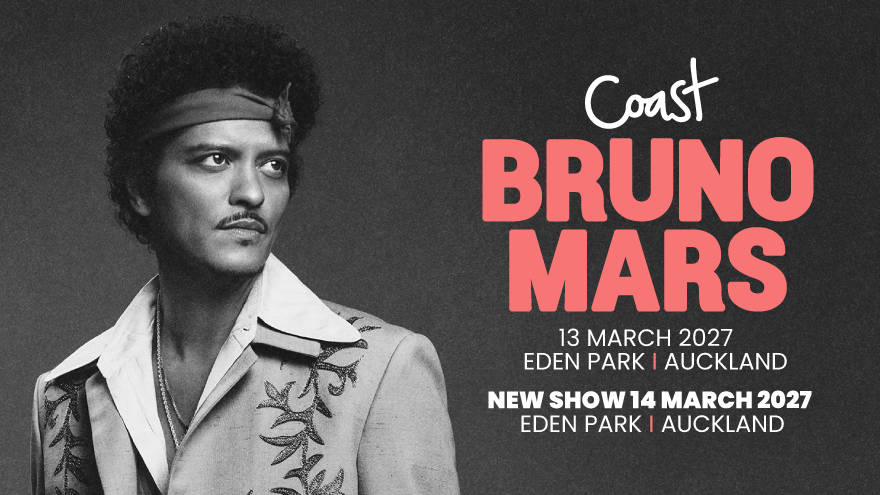 Bruno Mars is performing in Auckland New Zealand, March 2027