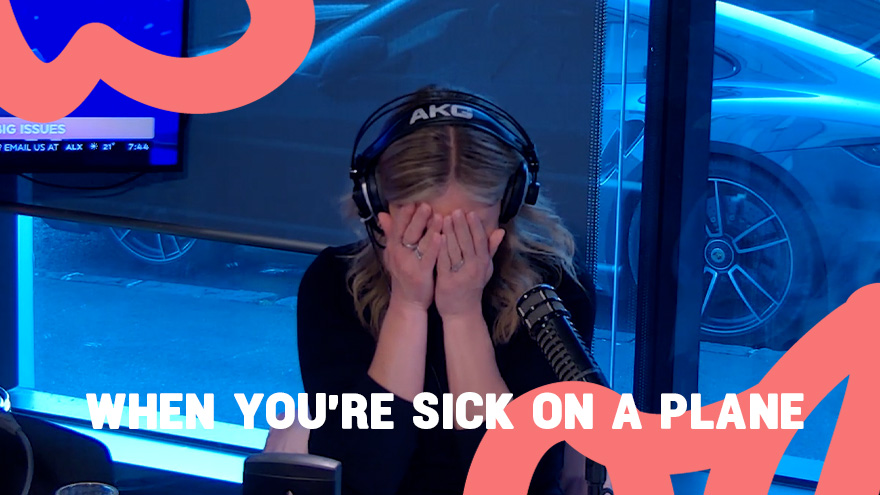 When someone's sick on a plane