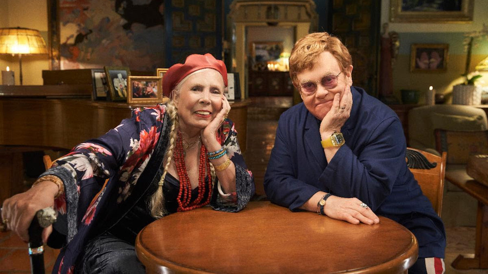 Joni Mitchell reveals she has a new live album coming out in rare interview with Elton John