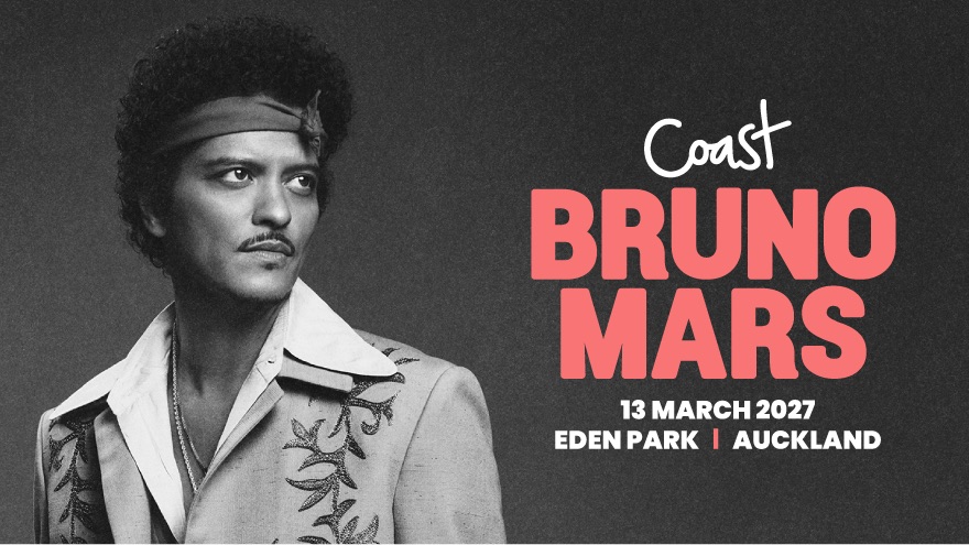 Bruno Mars is performing in Auckland New Zealand, March 2027