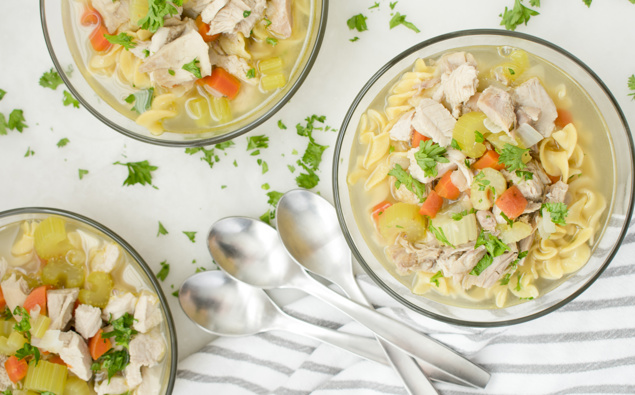 This chicken noodle soup recipe is perfect for these cooler nights