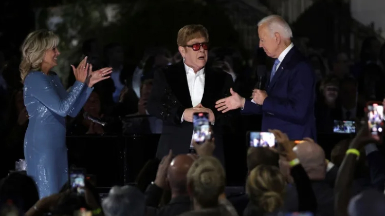 Elton John moved to tears as President Biden surprises him with National Humanities Medal following electrifying performance at the White House